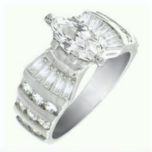 Cocktail Ring Solitaire CZ 8 10 11 12